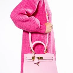 WORK IT PU LEATHER LIGHT PINK BAG -handbag shop work it pu leather light pink bag light pink 2 2