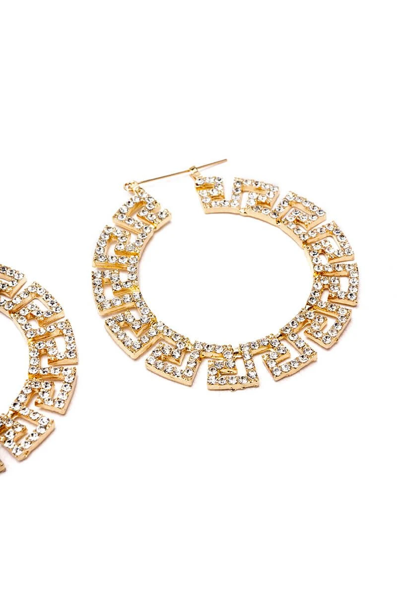 WORK OF ART EMBELLISHED HOOP EARRINGS 5 WORK OF ART EMBELLISHED HOOP EARRINGS - Image 3