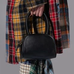 YOU SO RIGHT BOWLING BAG -handbag shop you so right bowling bag black 1 1 c1